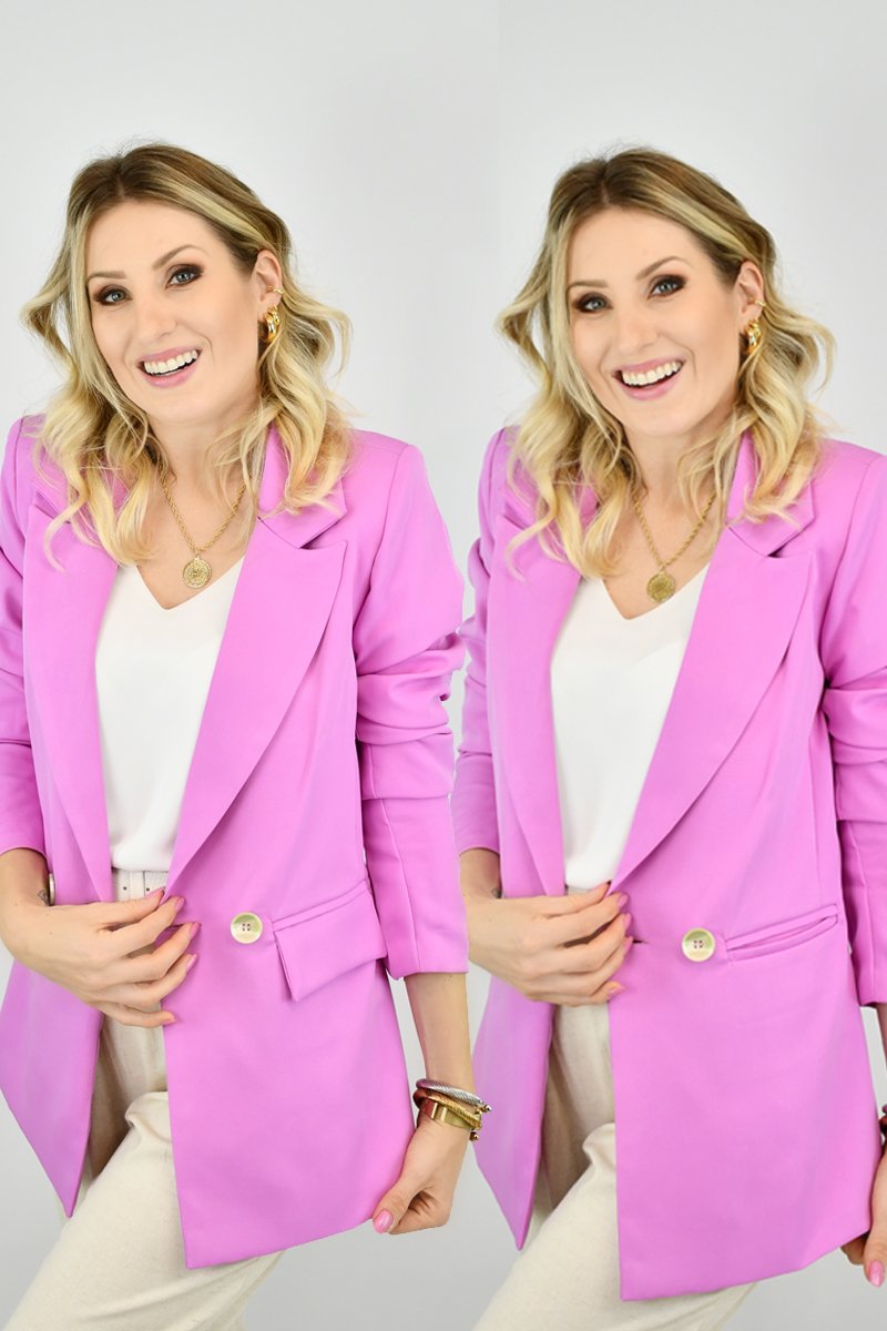 blazer antonia tutti frutti verao frio claro suave detalhe bolsos