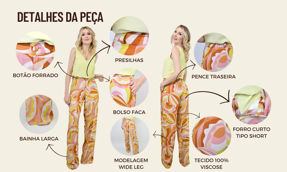 tabela de medidas site calca viscose estampada karine organic