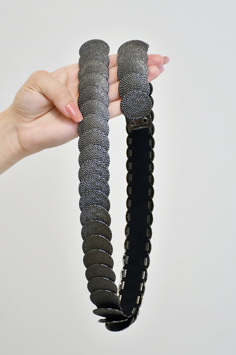 cinto moeda onix rodio negro