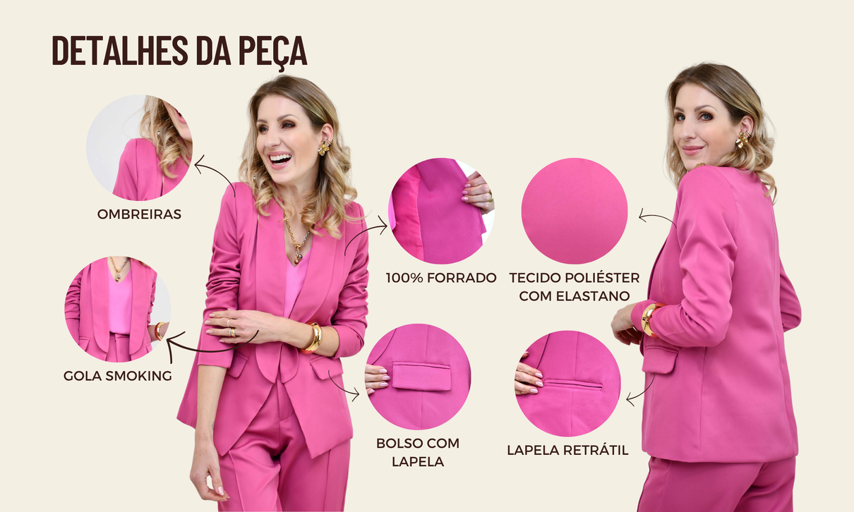 tabela de medidas site blazer alfaiataria ellen rosa pink