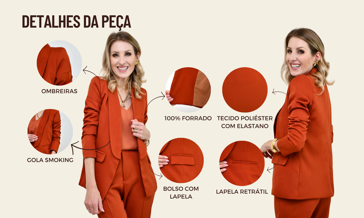 tabela de medidas site blazer alfaiataria ellen terracota