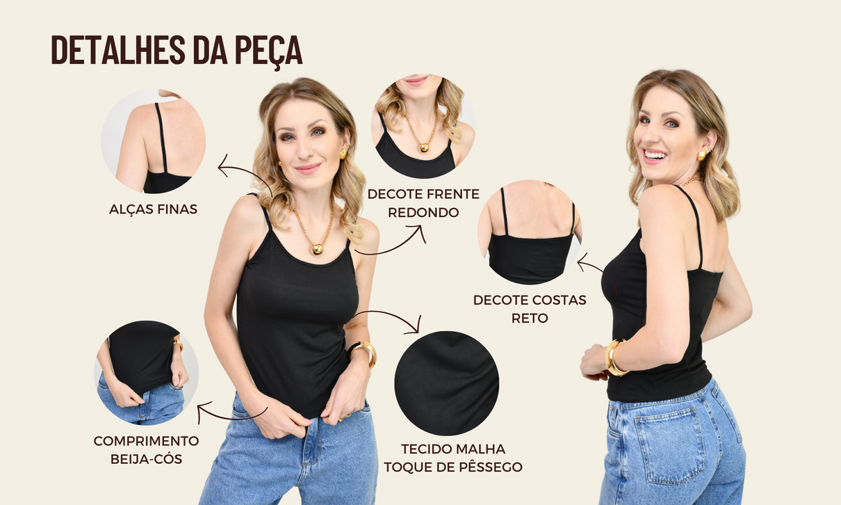 tabela de medidas site blusa de malha alca fina bia preto