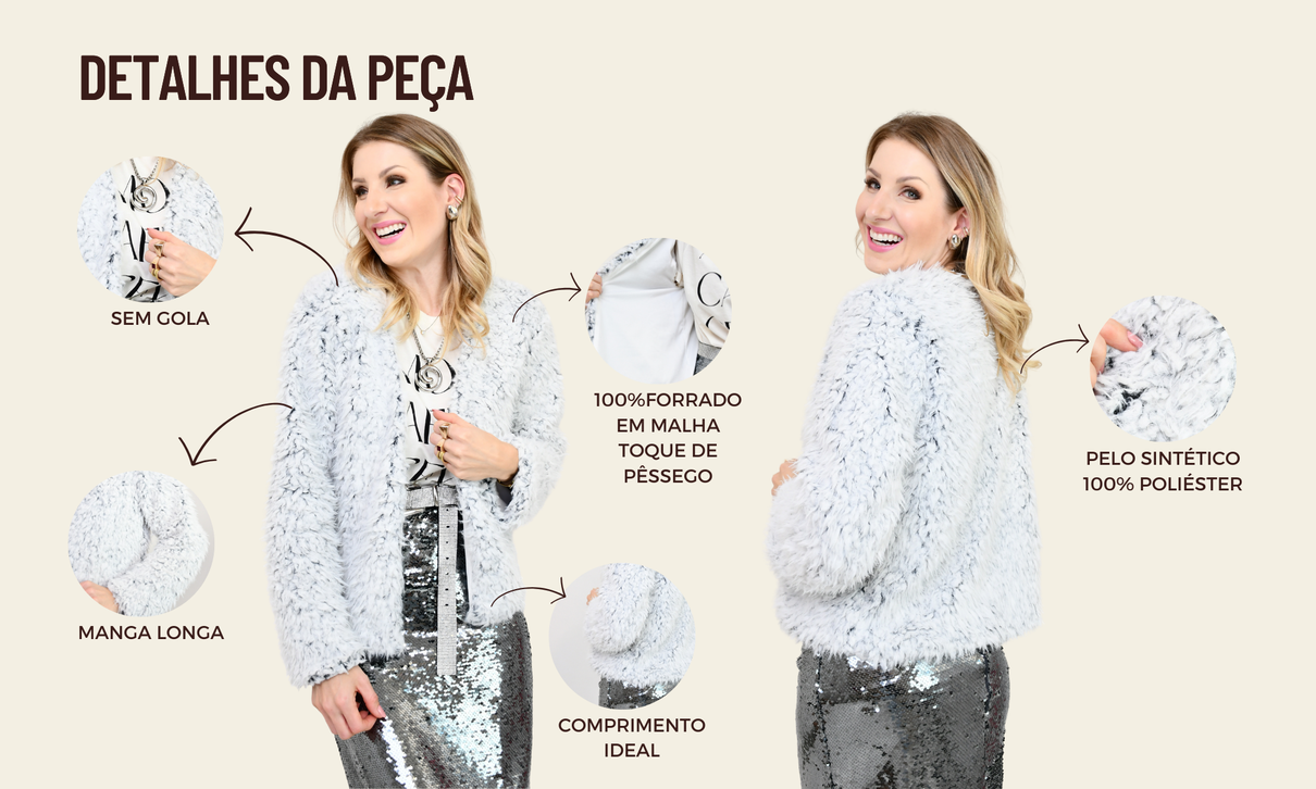 tabela de medidas casaco pelo sintetico maia off