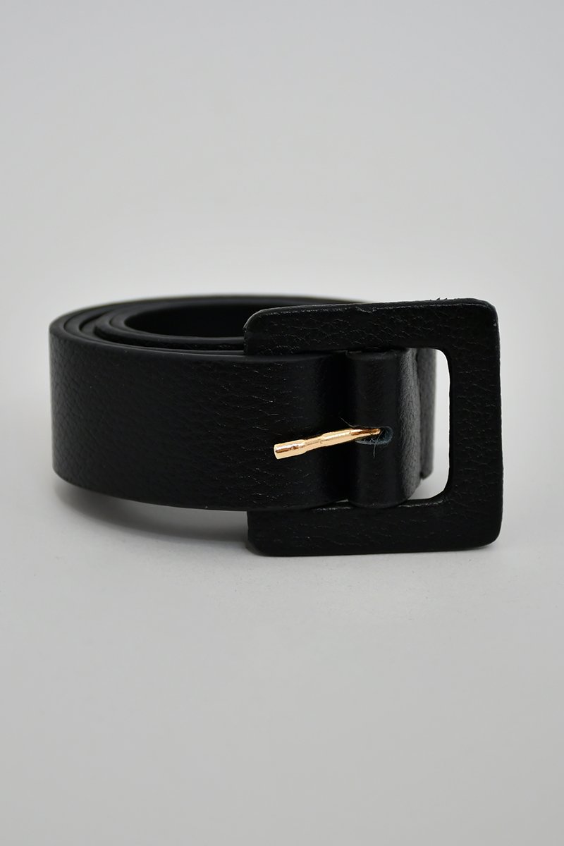 cinto de couro fivela quadrada preto inverno escuro