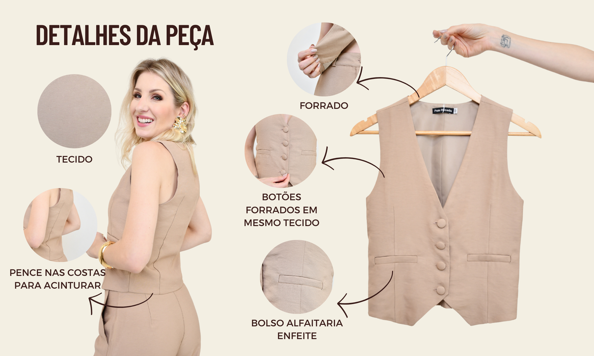 ficha detalhe colete paloma areia