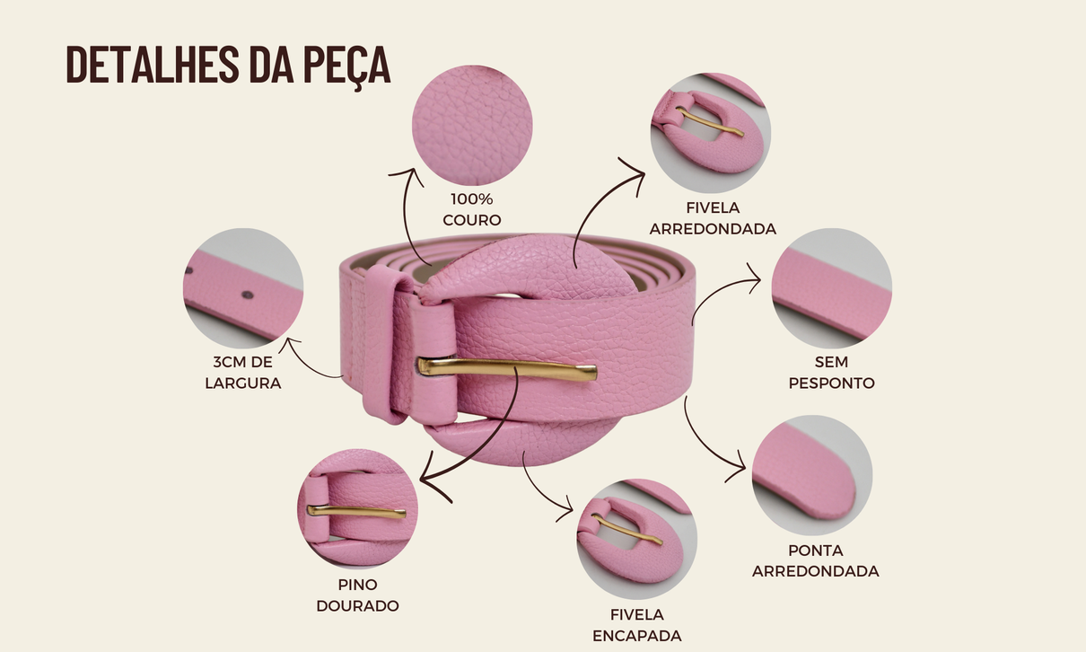 cinto detalhe rosa candy