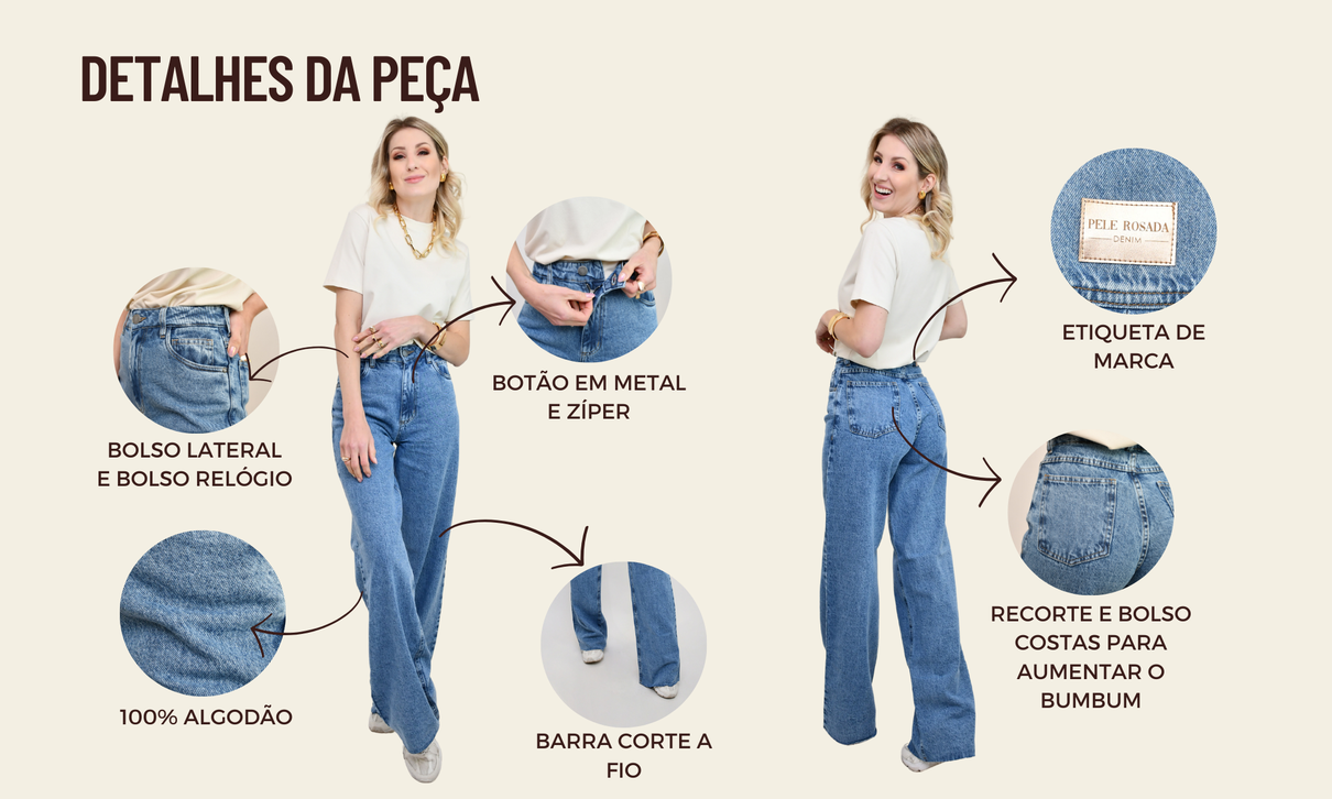 detalhes jeans calca escuro