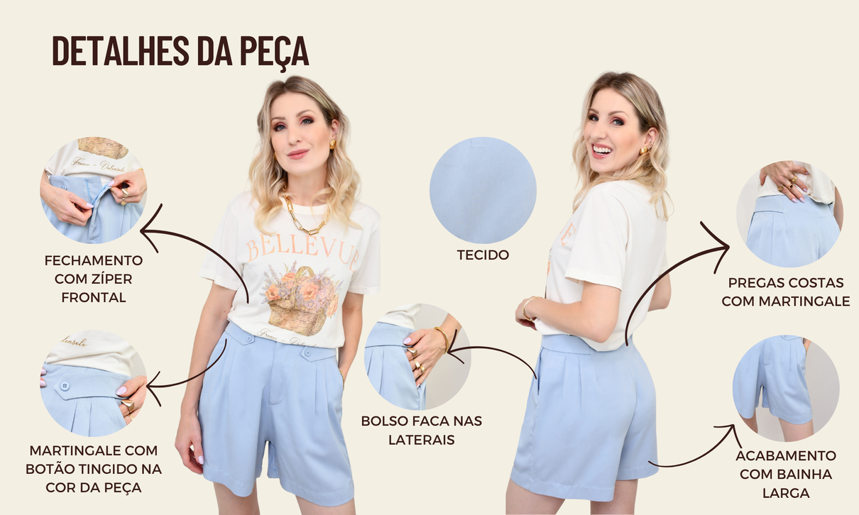 ficha de detalhes bellevue short amabile azul bebe