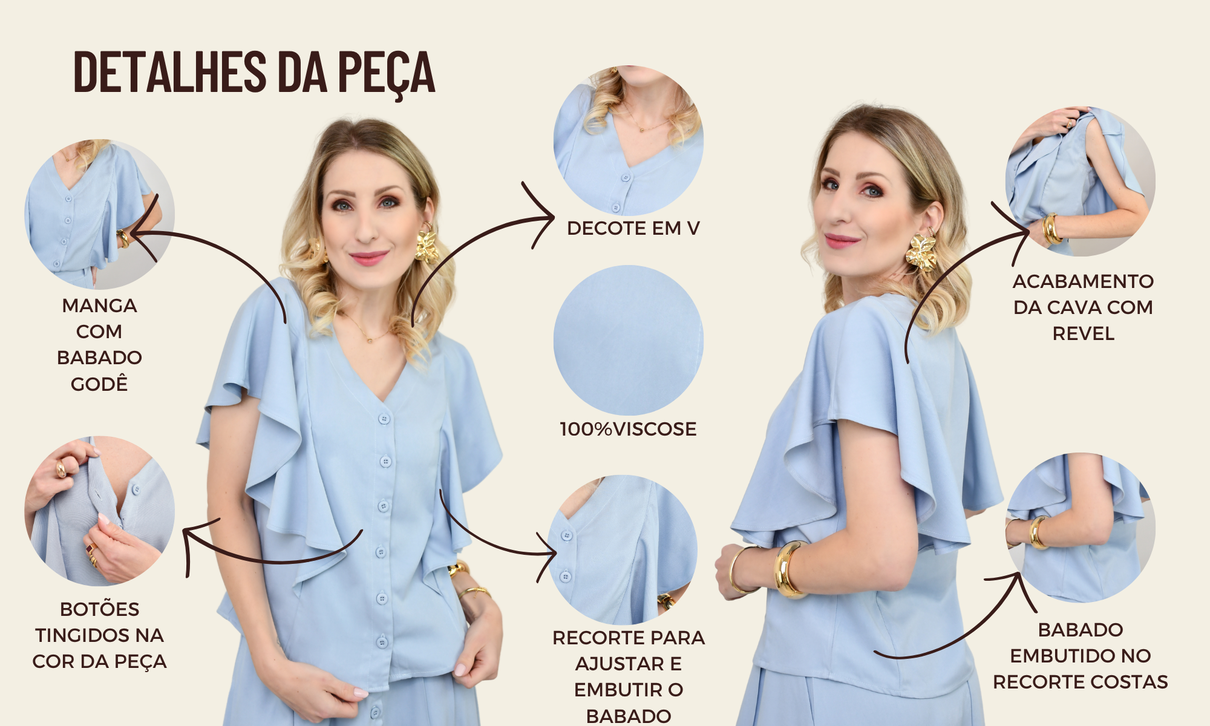 ficha de detalhes blusa amabile azul bebe