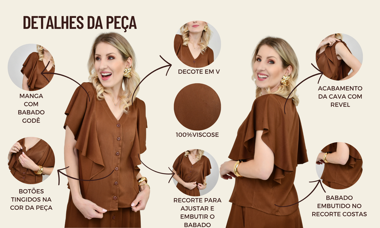 ficha de detalhes blusa amabile marrom