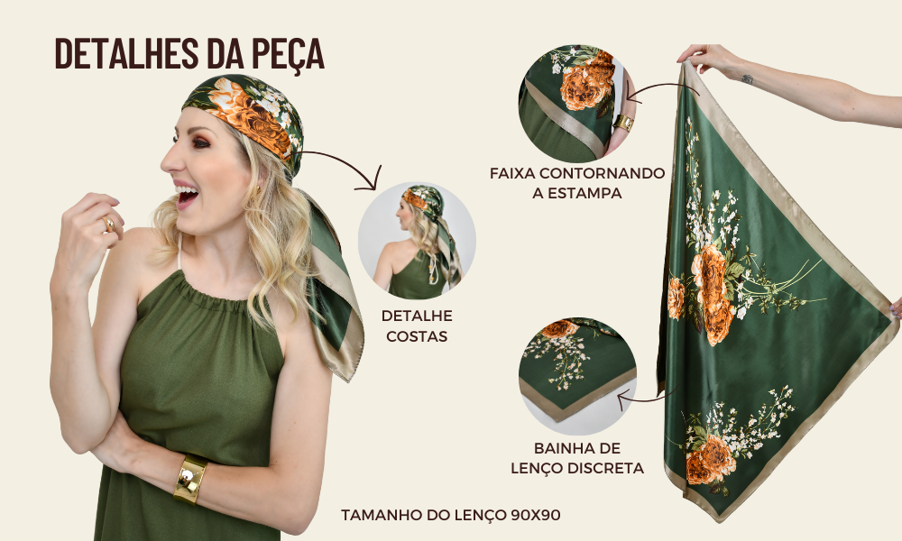 ficha lenco acetinado verde militar 1