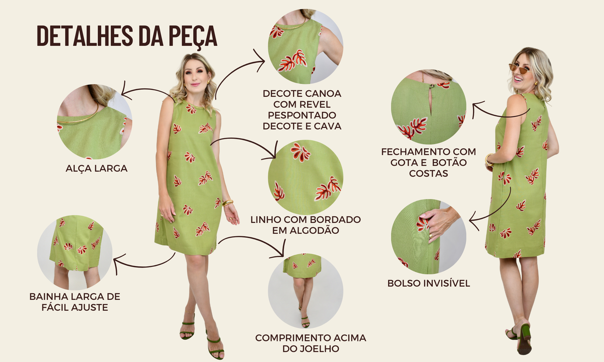 ficha de detalhe vestido beatriz verde
