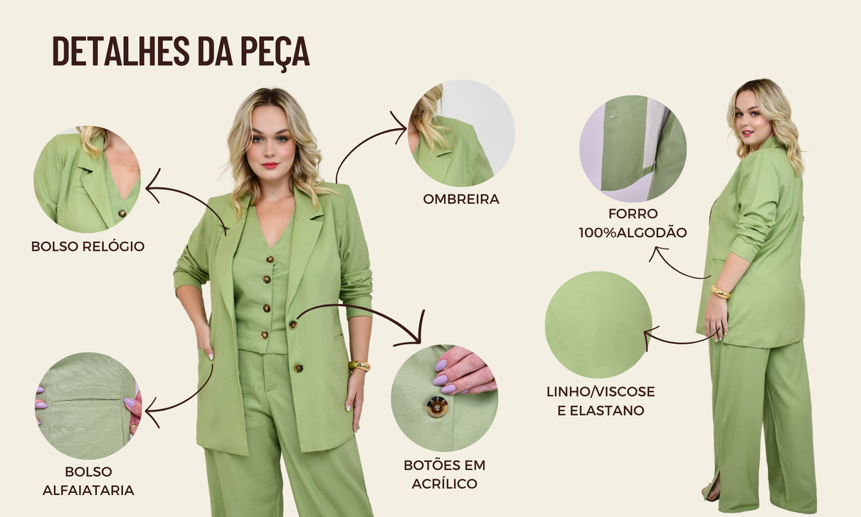 ficha de detalhes blazer livia verde