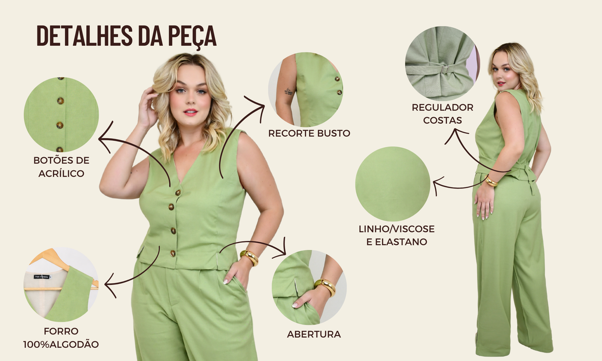 ficha de detalhes colete livia verde
