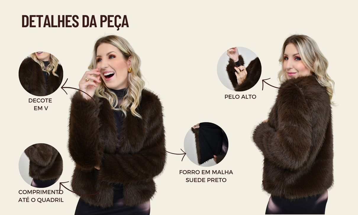 ficha de detalhes casaco de pelo antonella