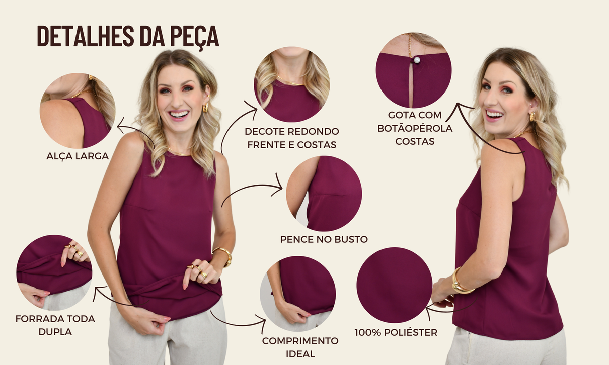 regata luiza ameixa ficha de detalhes