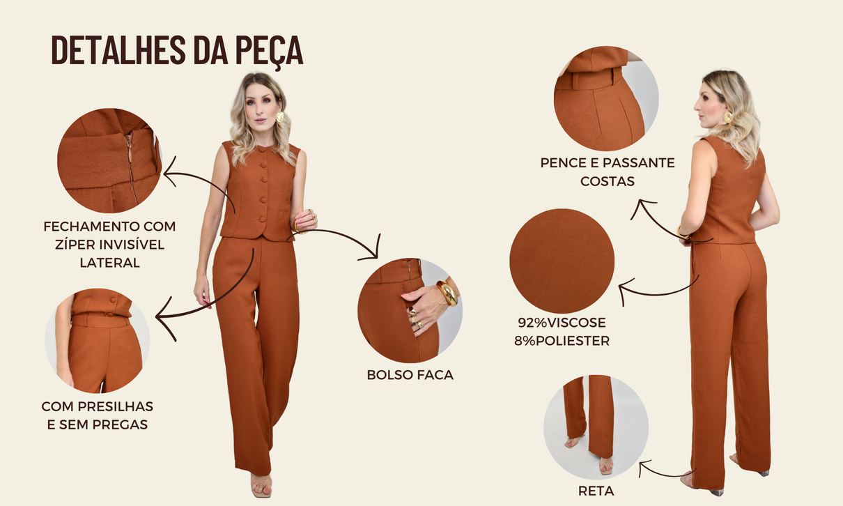 ficha de detalhes calca pamela camel