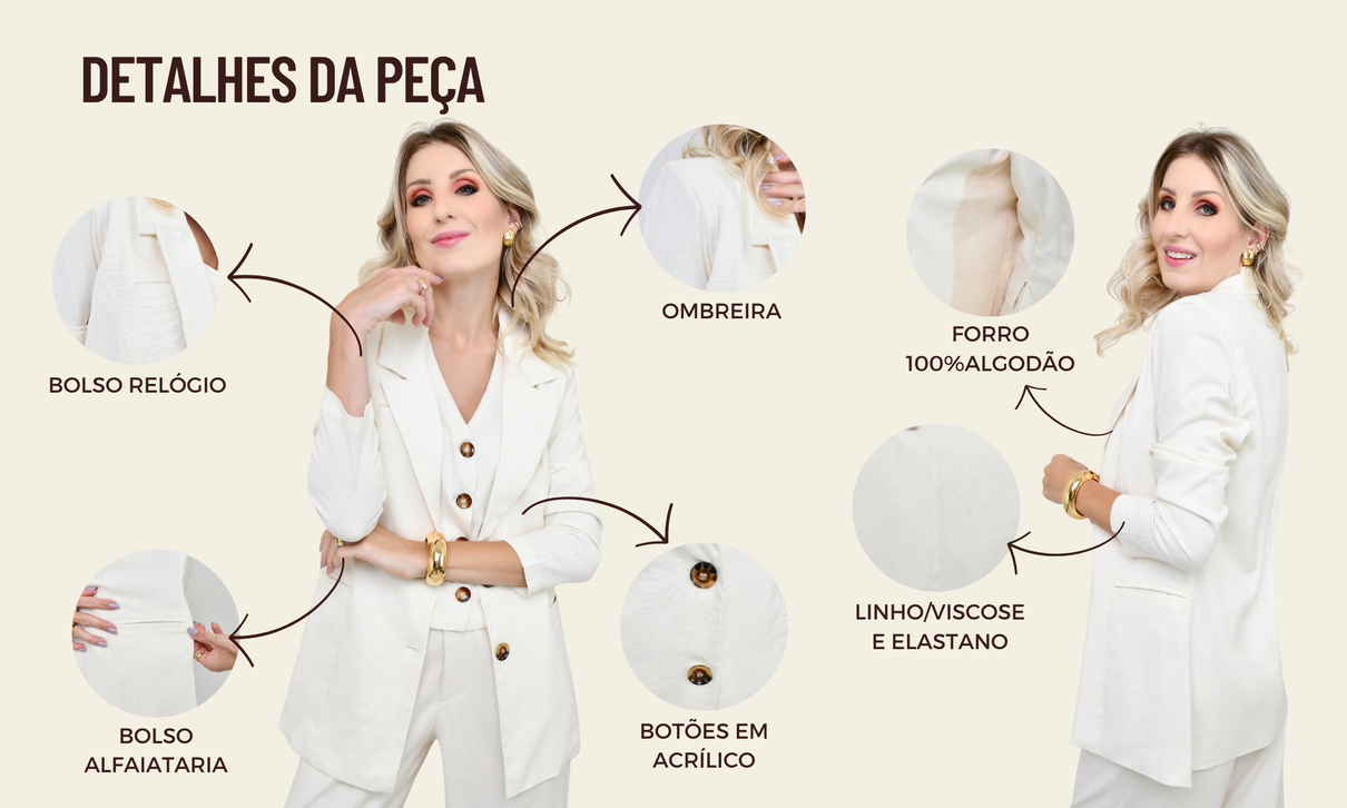 detalhes da peca blazer livia cru