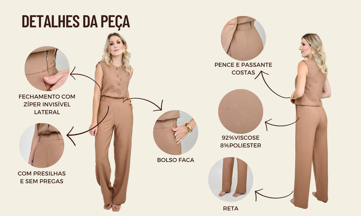 ficha de detalhes calca pamela areia