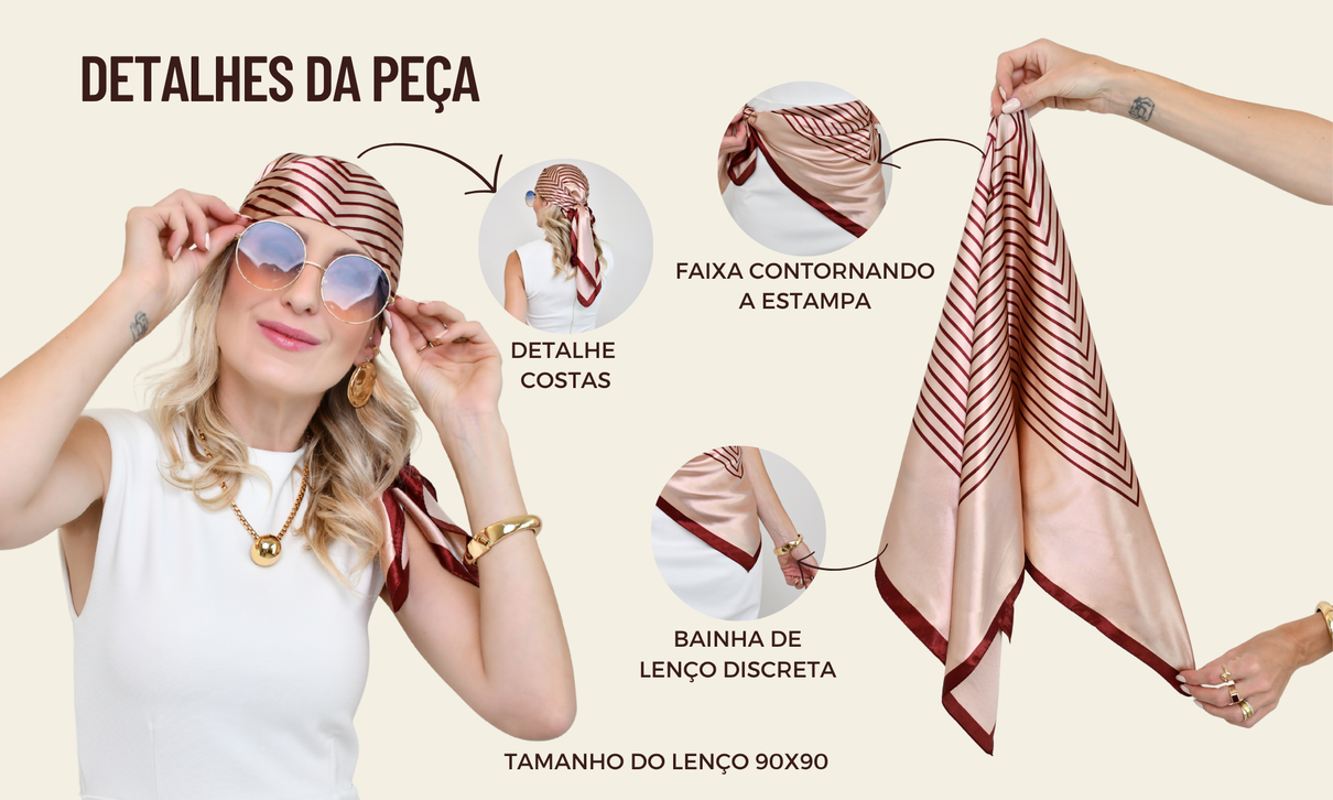 ficha de detalhes lenco listra ameixa rose vinho