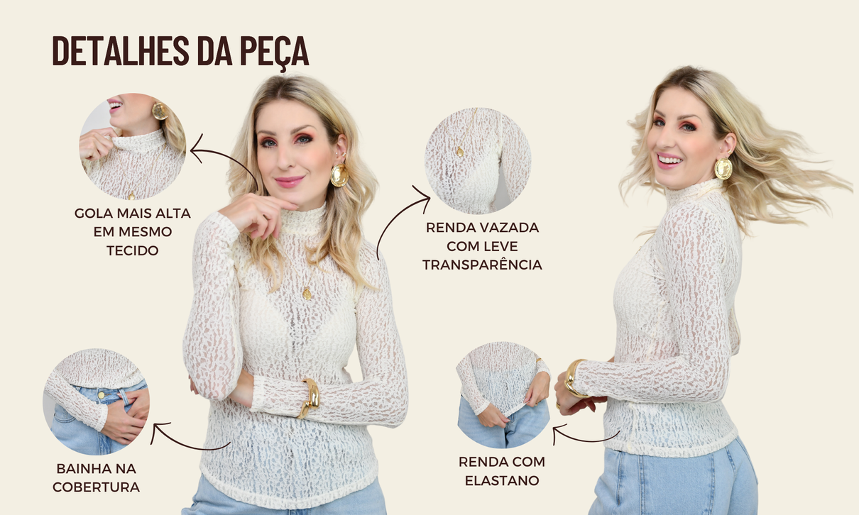 ficha de detalhes blusa de renda angel creme