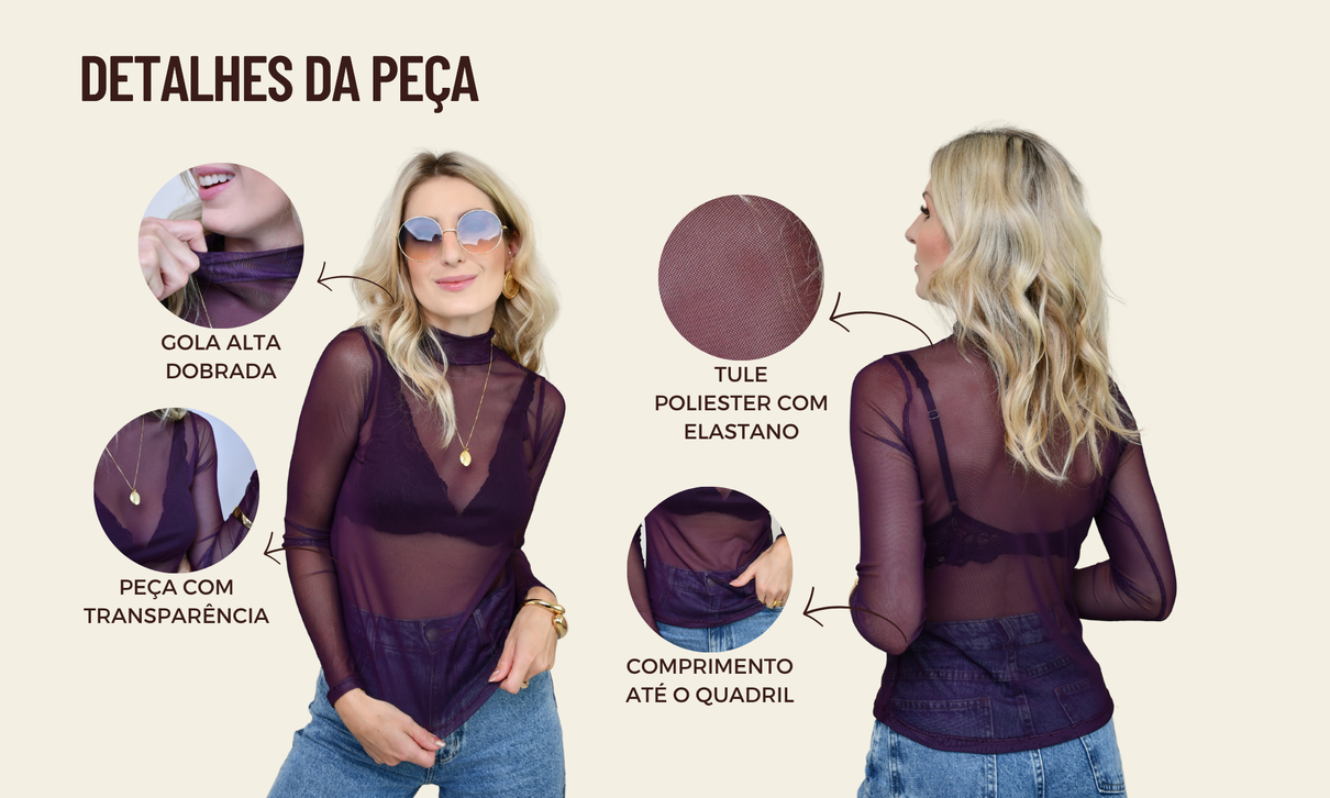 ficha de detalhes blusa de tule lavinia ameixa
