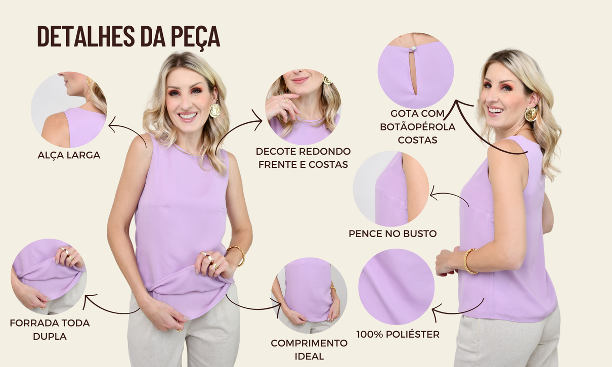 ficha de detalhes regata luiza lilas ametista