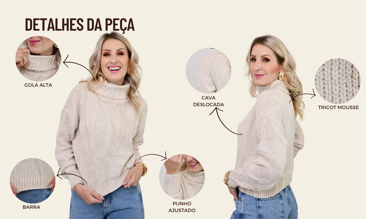 ficha de detalhes blusa tricot liz creme