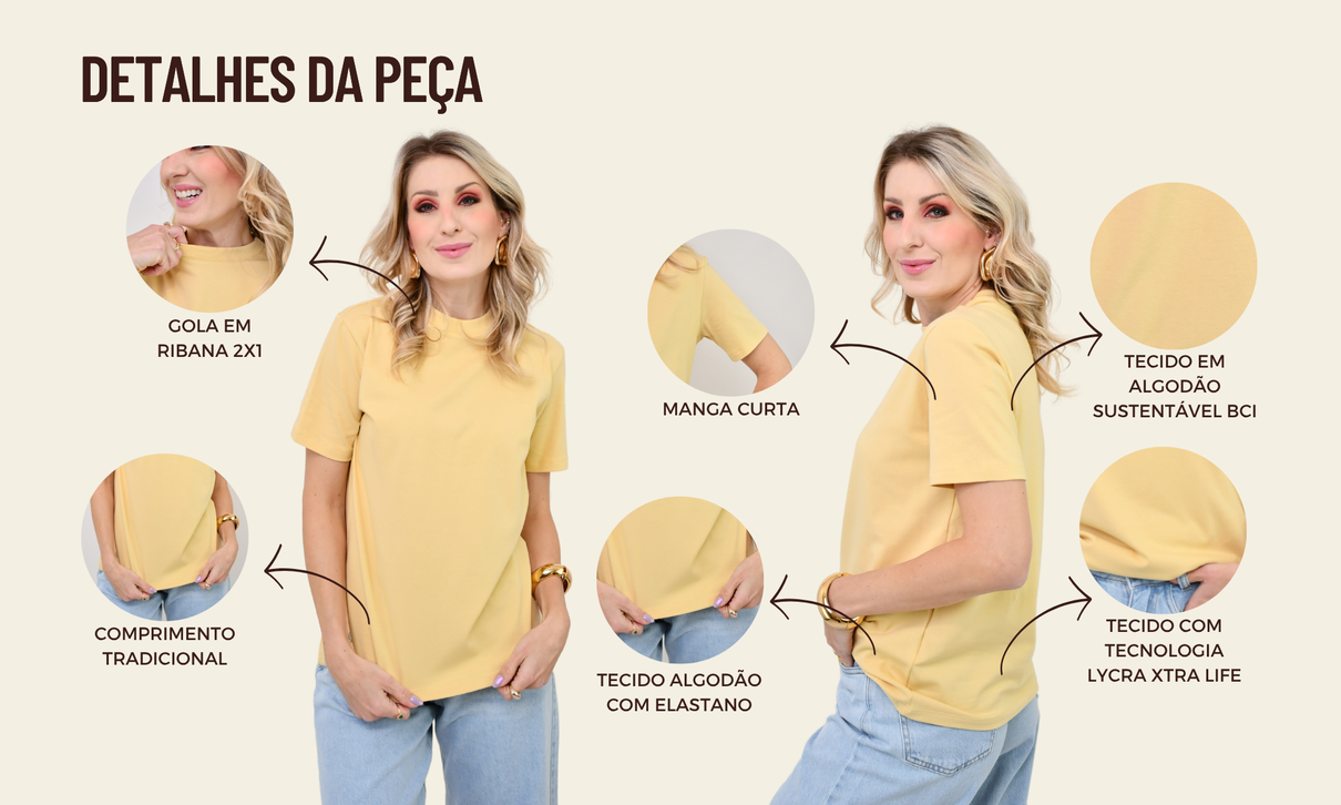 ficha de detalhes t shirt paula amarelo