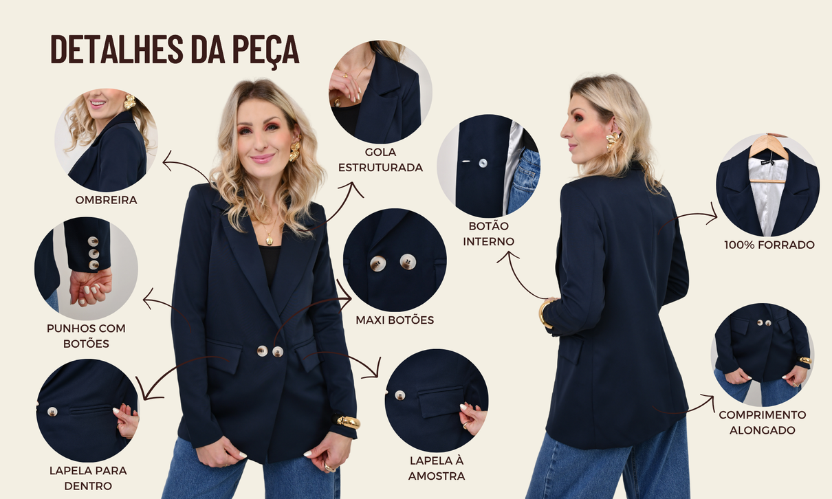 ficha de detalhes blazer antonia azul marinho