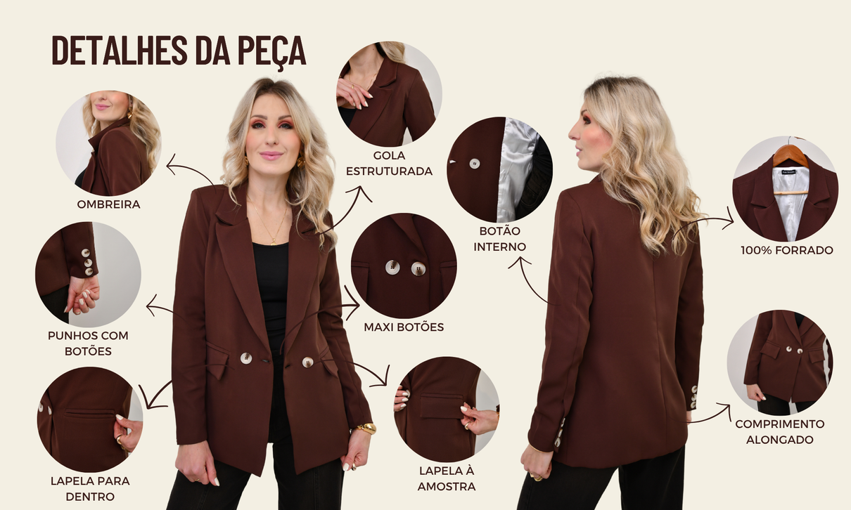 ficha de detalhes blazer antonia marrom