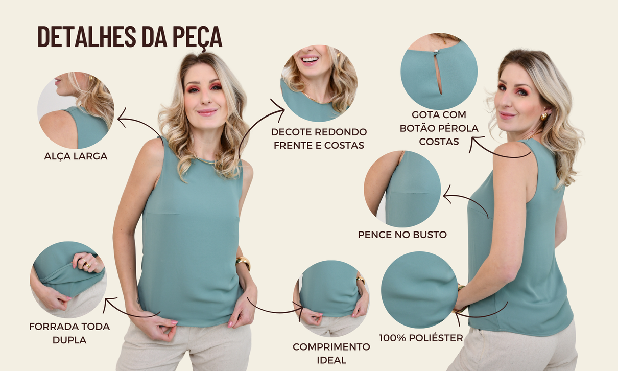 ficha de detalhes regata luiza verde suave