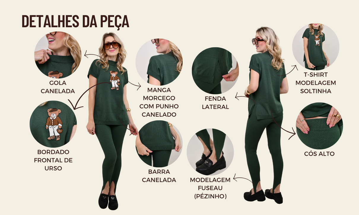 ficha de detalhes conjunto teddy verde