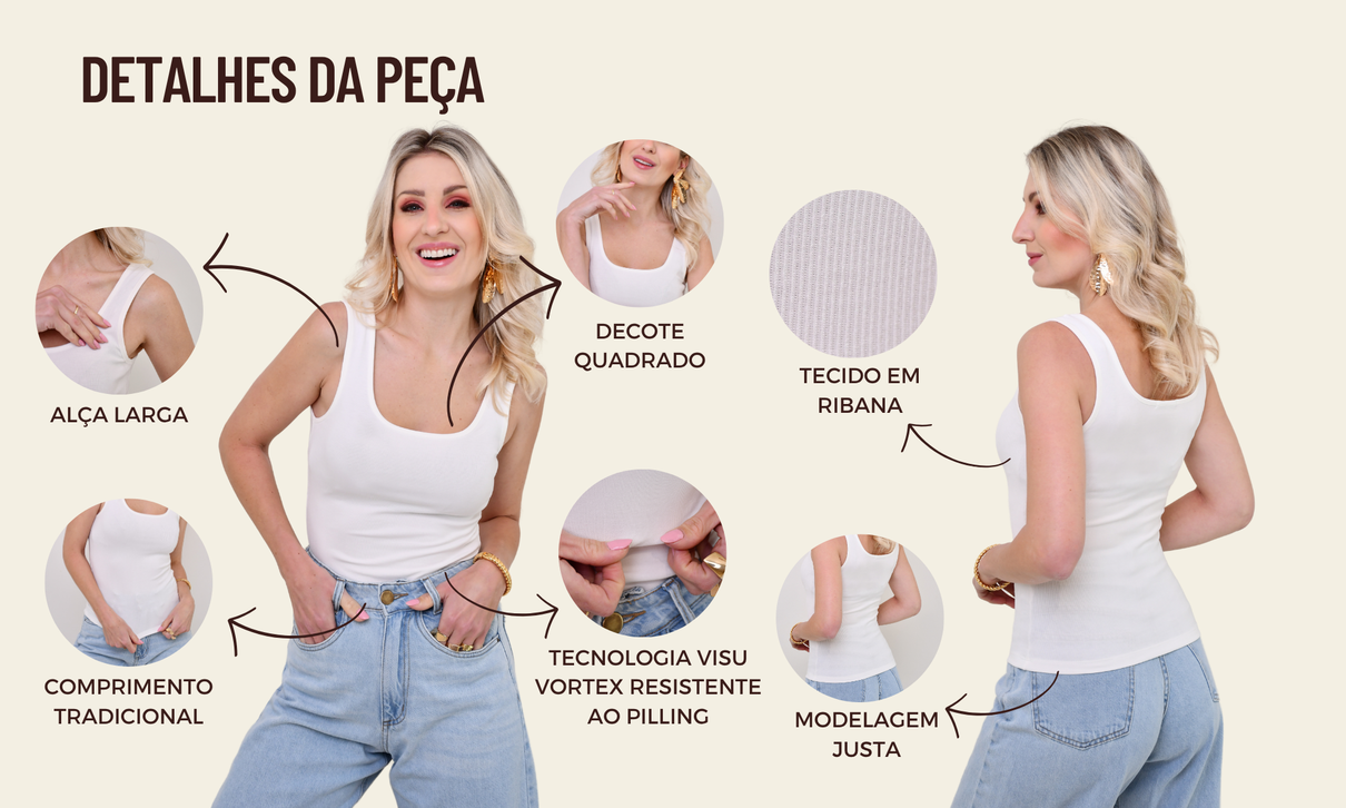 ficha de detalhes regata rafaela ribana off white