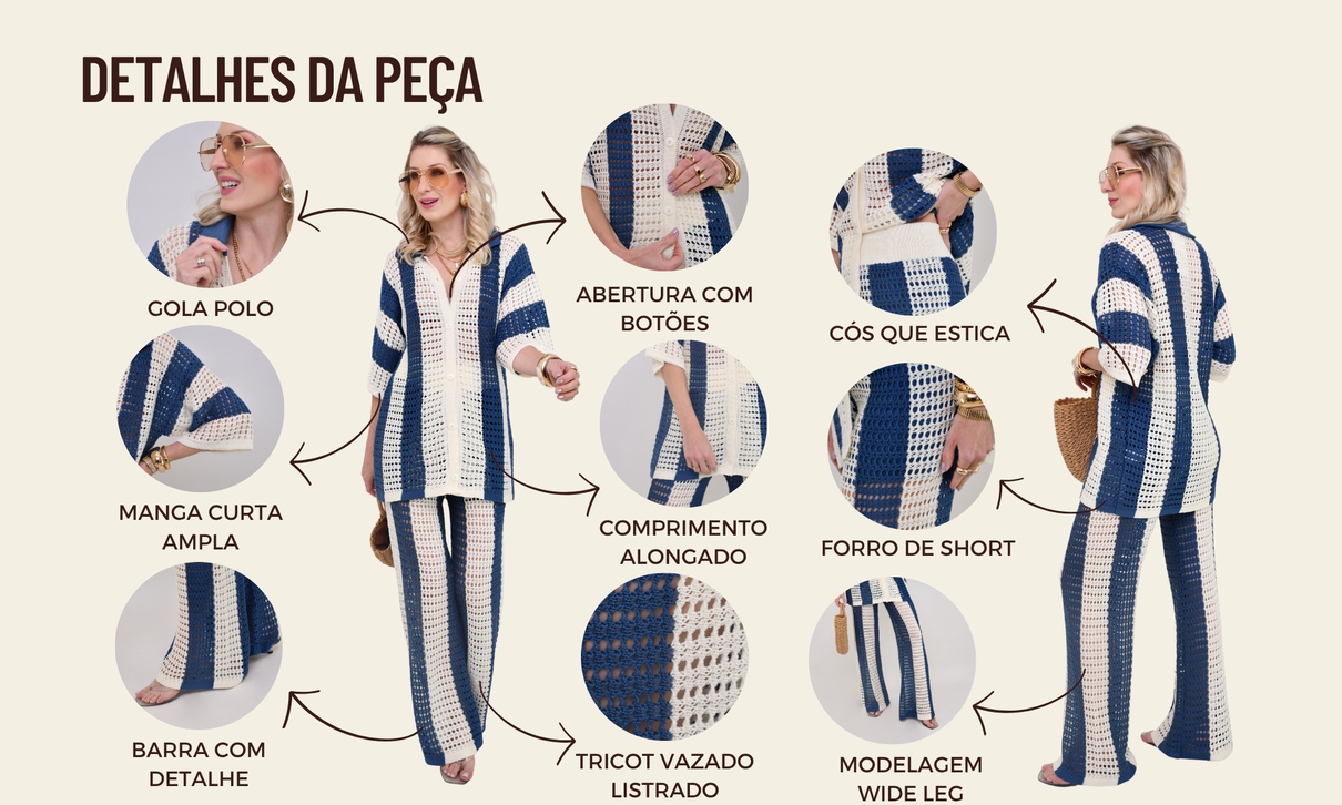 ficha de detalhes conjunto tricot serena cru e azul indigo