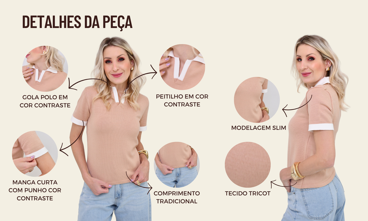 ficha de detalhes blusa polo thais areia