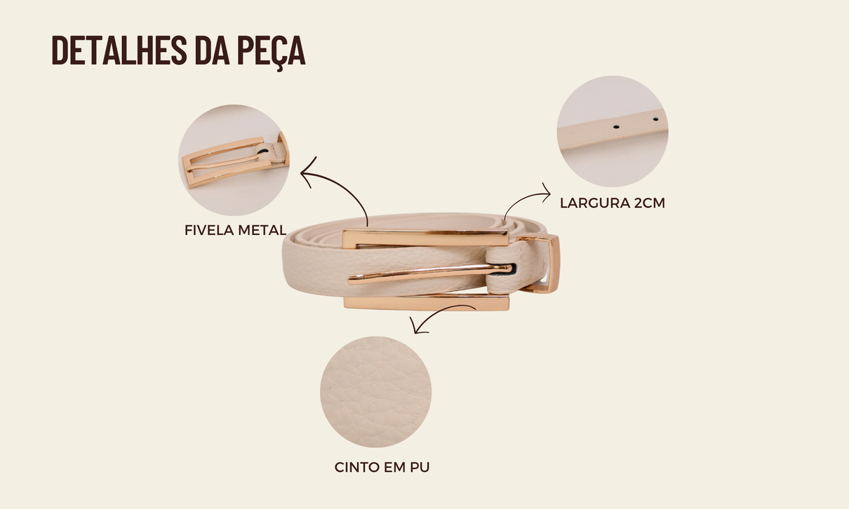 ficha de detalhes cinto pu fivela retangular off