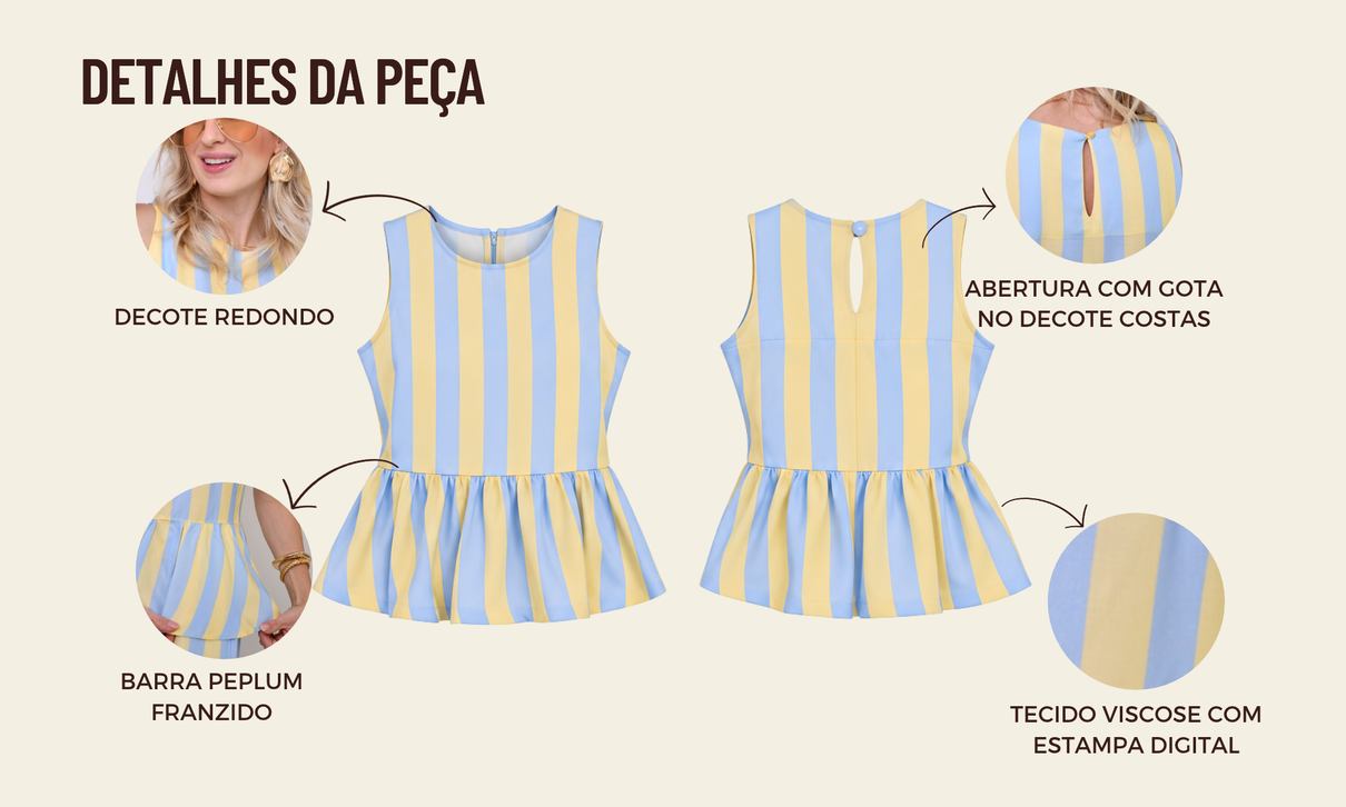 ficha de detalhes regata lia amarelo e azul