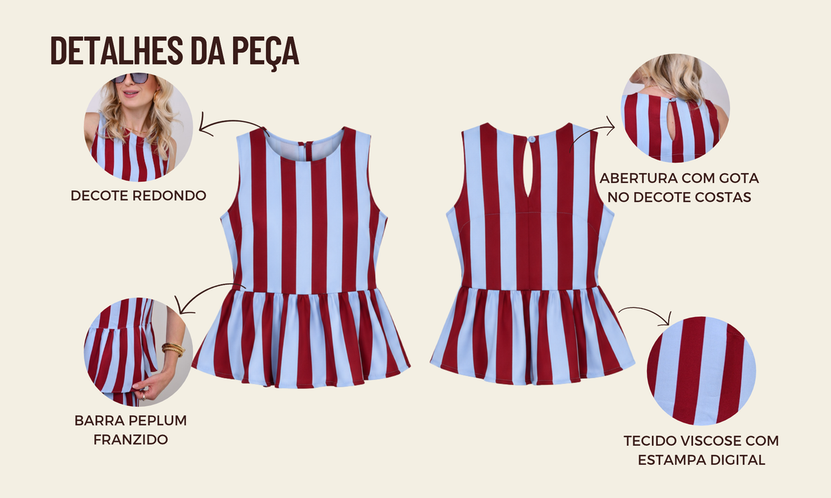 ficha de detalhes regata lia vinho e azul